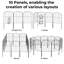61cm H x 32cm W Metal Fence Panels Included-121334215
