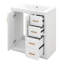 Meuble-lavabo de salle de bain 30 po avec lavabo, meuble-lavabo autoportant moderne avec 2 portes et 3 tiroirs, conception élégante à chevrons-283209623