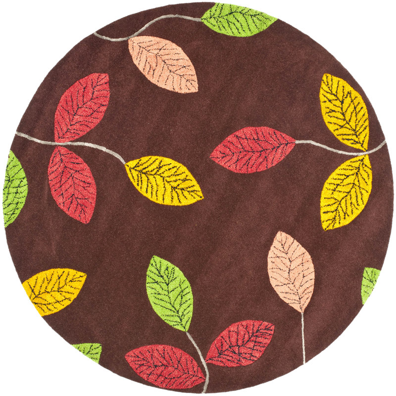 Arber Jardin Hand Tufted Wool Floral Rug, Round 6'