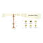 Cintre en bois coloré Crabapple, portemanteaux et chapeaux moderne et simple, support de rangement multifonctionnel en acier inoxydable avec plateau pour clés-637287662