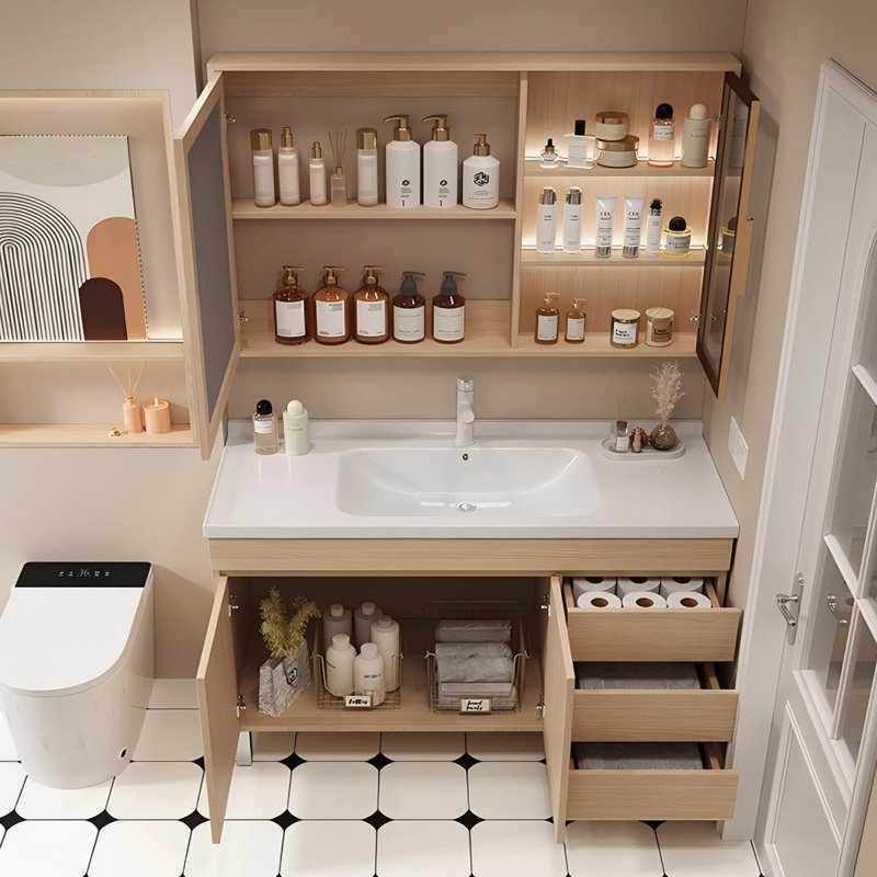 Meuble-lavabo autoportant 48,03 po avec miroir, 48"