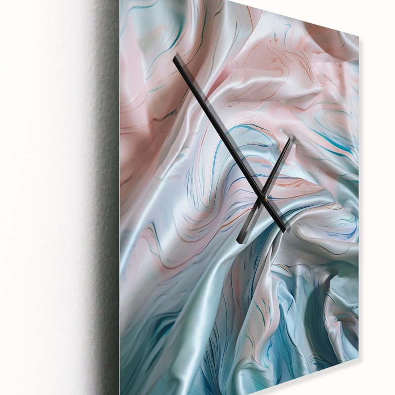 Irchaad - Horloge murale moderne en marbre abstrait, H 28 po x l 12 po