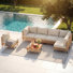 6-Person Patio Sectional Conversation Set With Cushions