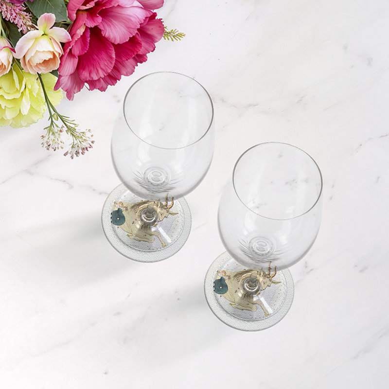 Sous-verres Zodiac Capricorn, Blanc