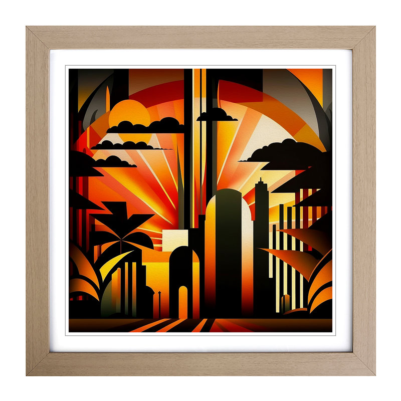 Single Picture Frame Print on Wood, Oak
