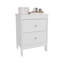 Table de chevet, 2 tiroirs, blanc