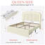 Base de lit tapissier avec rangement et tête de lit réglable en velours à DEL-833146702-833146698
