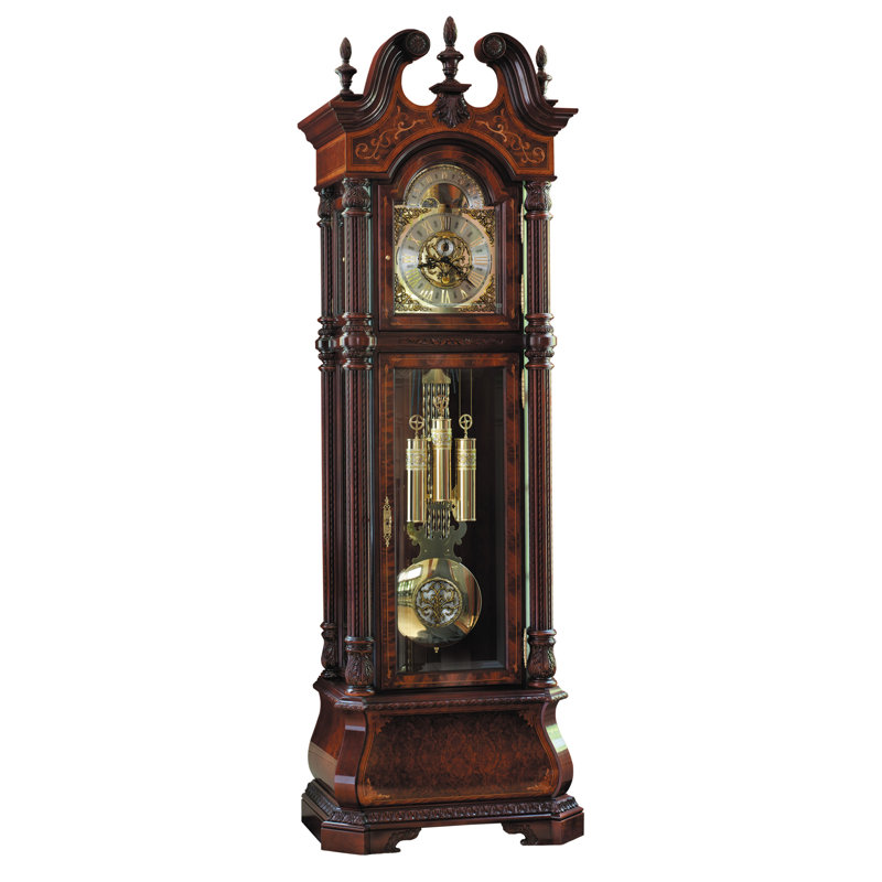 J.H.Miller 94.5" Wood Grandfather Clock