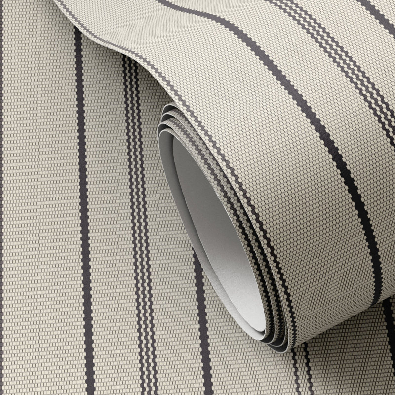 Striped Terralon Wallpaper Roll by Getty Images, Black II