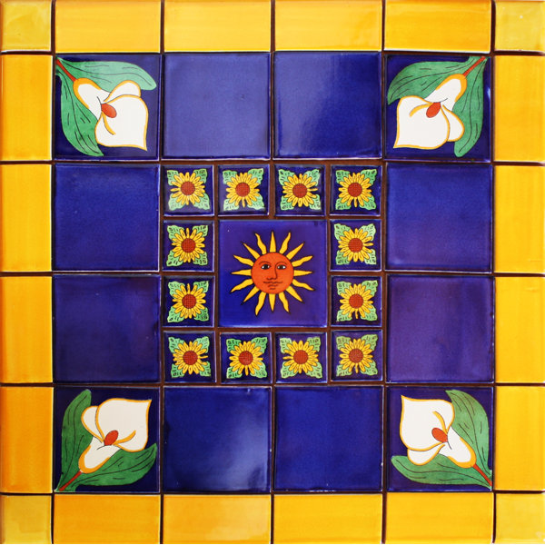 TalaMex Cacia Mexican Tile Set Backsplash Mural