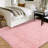 Pink Washable Shag Area Rugs Non-Slip Fluffy Shag Plush Fuzzy Shaggy Rug for Living Room, Bedroom, Home Decor-979490542