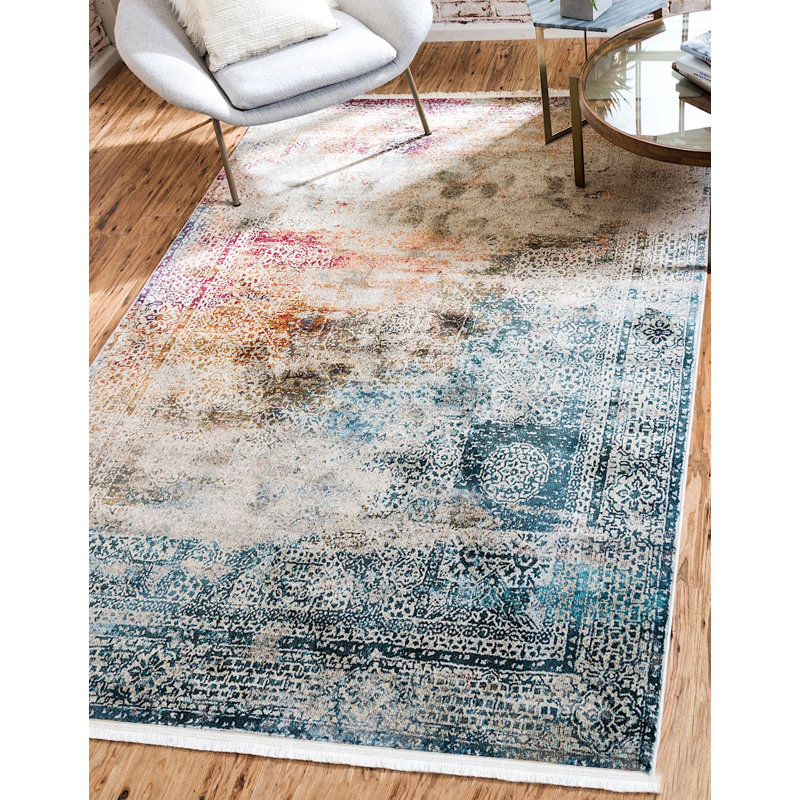 Oriental Indoor Rug, Rectangle 4'3" x 6'