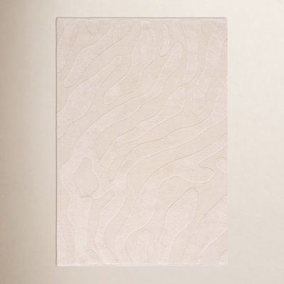 Moura Ivory Washable Hand-Woven Cotton Rug