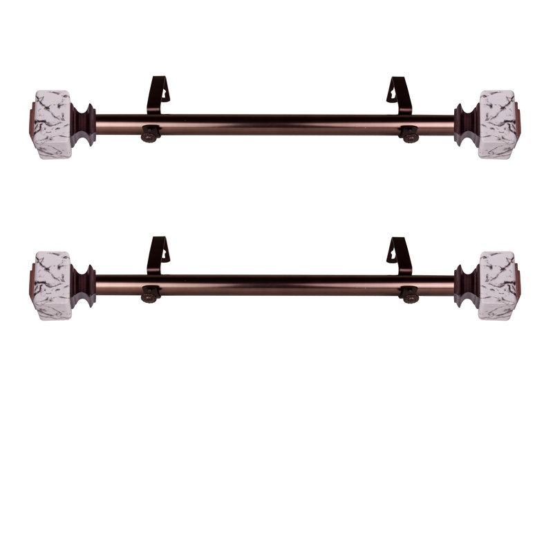 Stainless Steel Adjustable Single Curtain Rod, Bronze