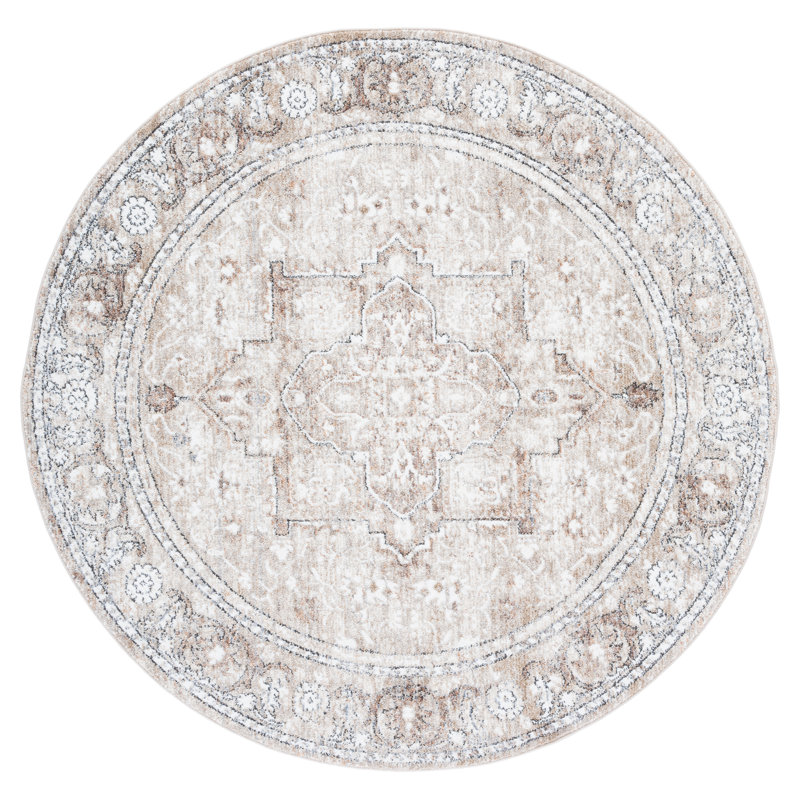 Tapis oriental performance Jacomine, Rond 5 pi 3 po