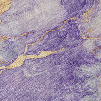 Tapis mauve lavable à la machine intérieur / extérieur Xhevrie
