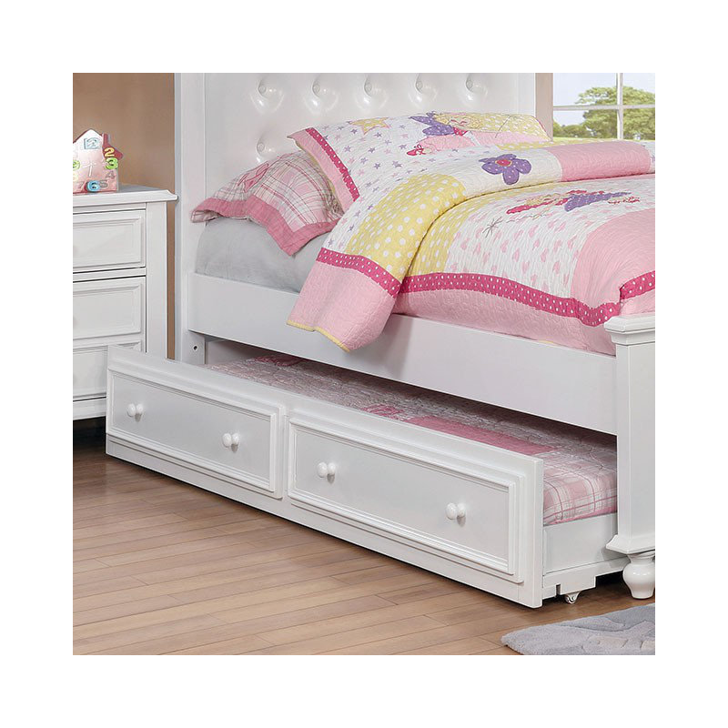 Saltsman Kids with Trundle, Twin, White