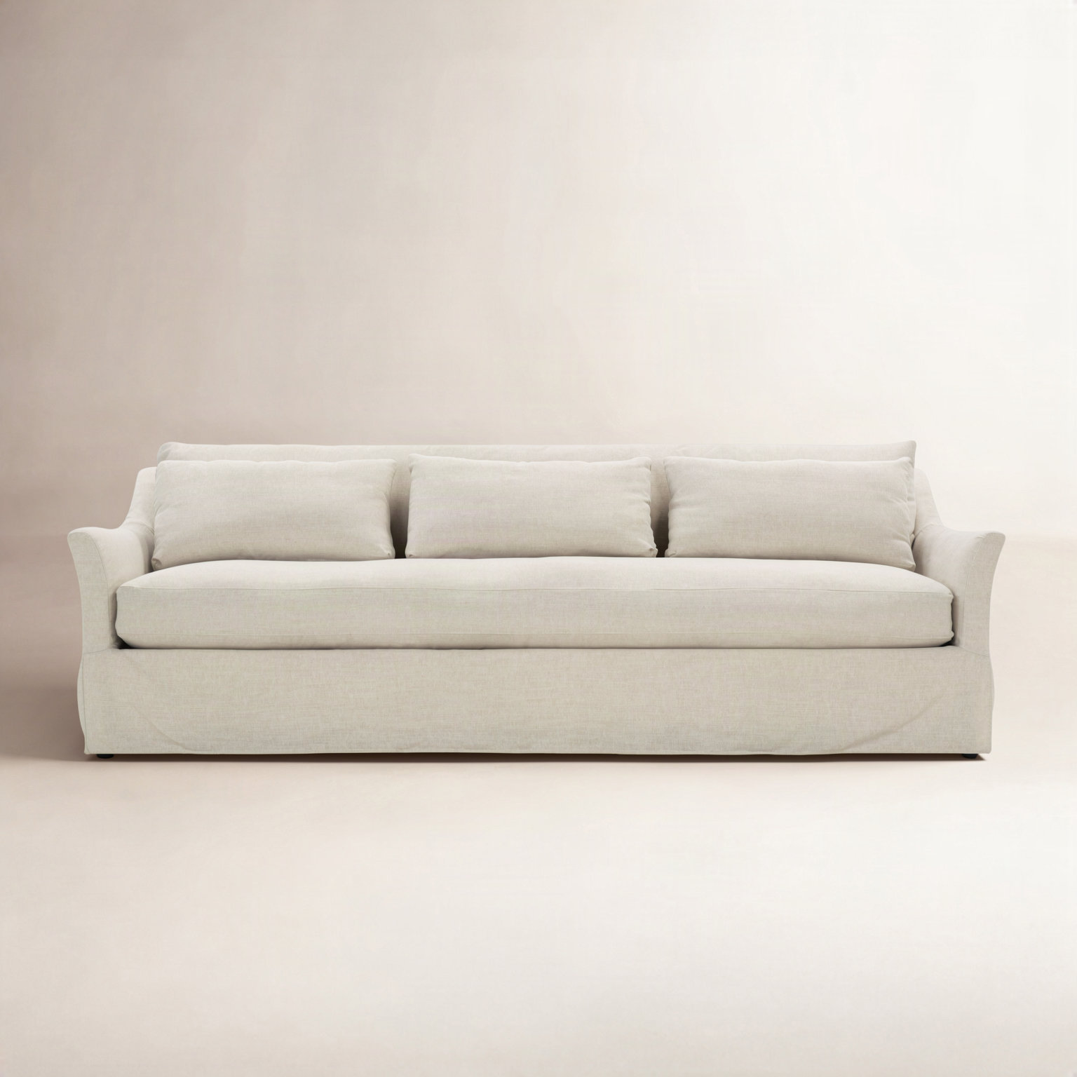 Stavro Upholstered Sofa, 35"H x 98"W x 41"D, Cream