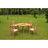 Octavio Outdoor - Piece Teak Dining Set