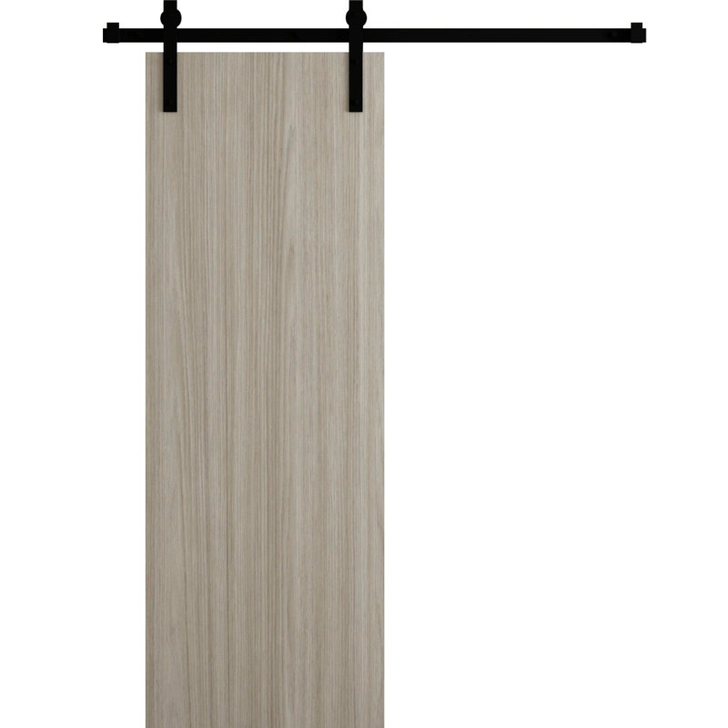Porte de grange moderne - ESSENTIEL 8001 - Ensemble de quincaillerie lourde sur rail 6,6 pi - Portes intérieures à panneau plein
