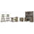 5 Pieces: Desk, Chair, Filing, Bookshelf, Credenza