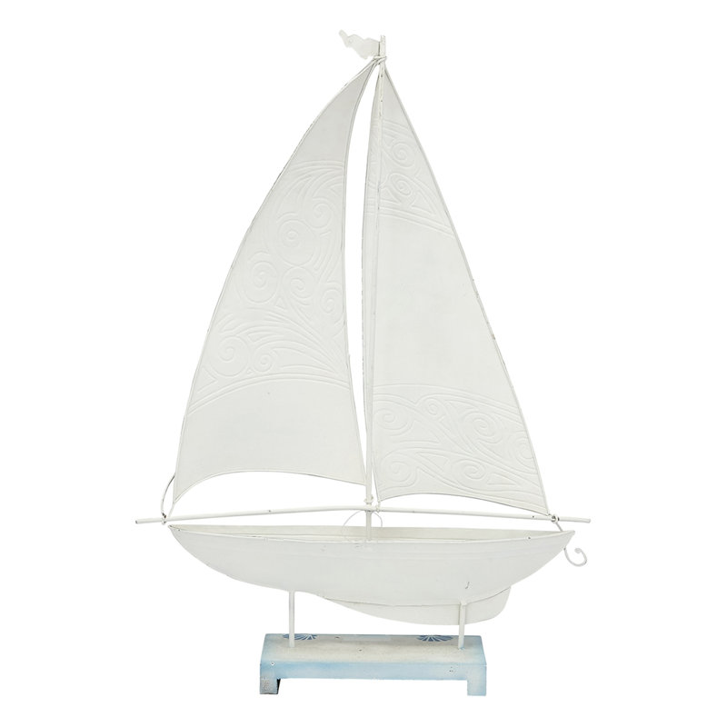 Sanderlin Handmade Sailboat with Compass Stand