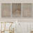 Geometric Line Grunge Geometric Minimalist Brown Abstract Frame Art 3 Piece Set - No Texture Graphic Canvas Print-84975213-84975210