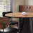 Walnut Color Vintage Solid Wood Dining Table-108963994