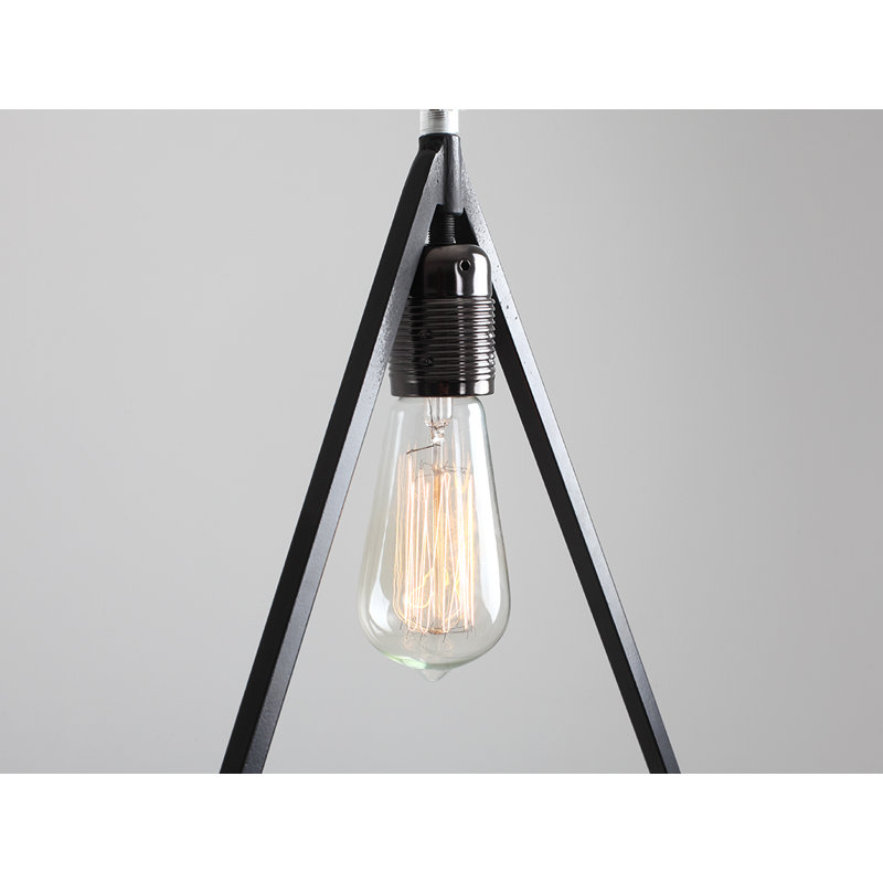 1 - Light White Geometric Pendant, Black