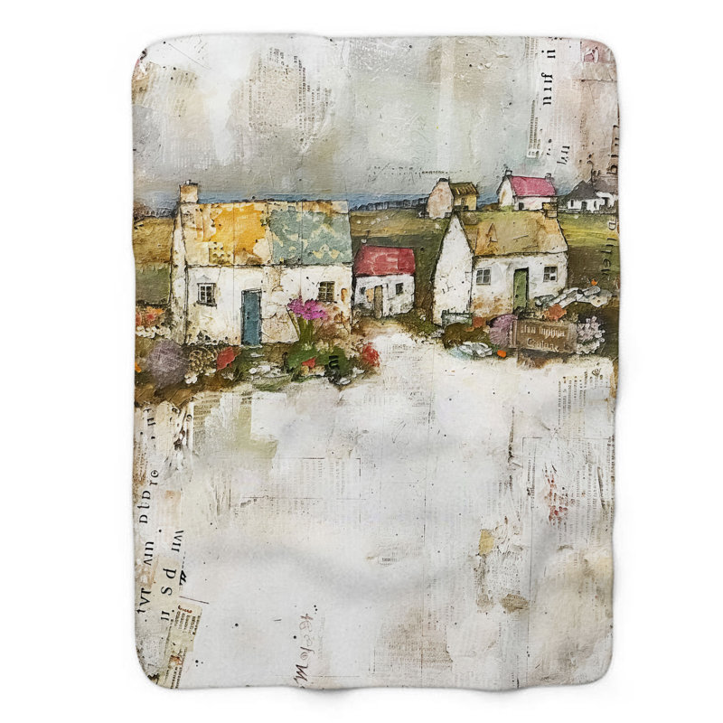 Vibrant Coastal Corners - couverture de qualité supérieure 1 pièce, L 60 po x L 80 po