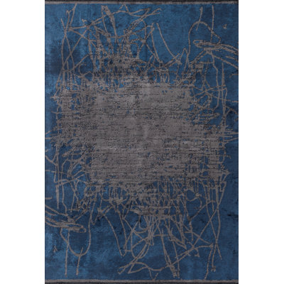 Rapture Blue/Gray Abstract Luxury Area Rug
