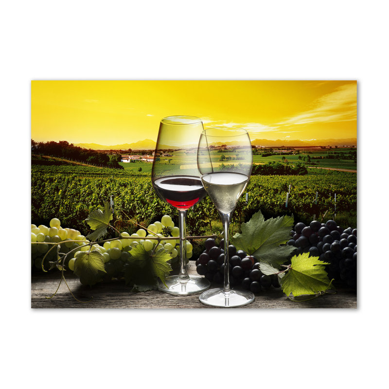 Wine And Grapes - Wrapped Canvas Print