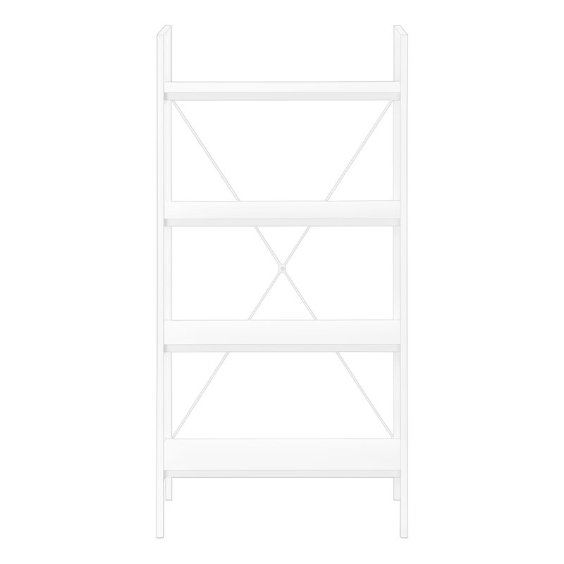 Bibliothèque moderne à 4 niveaux, parfaite pour le rangement et la présentation de bureau et de chambre à coucher