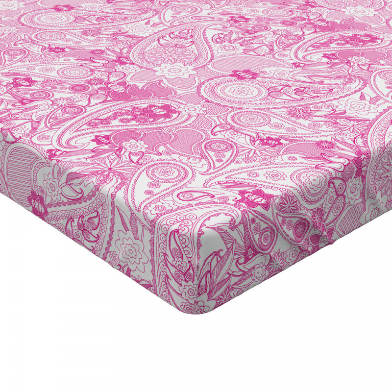 Microfiber Floral Fitted Sheet, Full Fitted Sheet