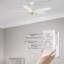 Ventilateur de plafond standard intelligent à 5 pales Gatha avec télécommande et ensemble d'éclairage inclus-581072864-581072866-581072868