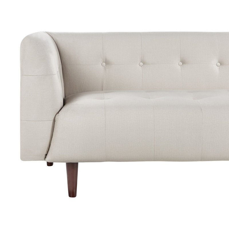 3 Seater Fabric Sofa BYSKE, Beige Polyester