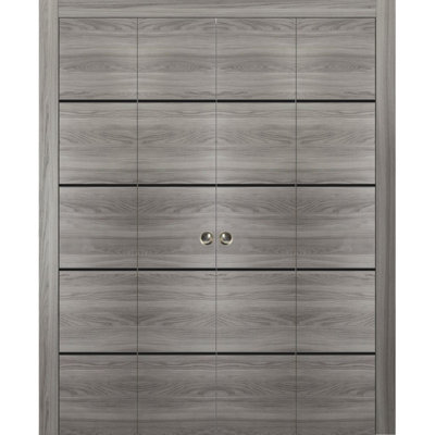 Porte pliante en bois massif massif