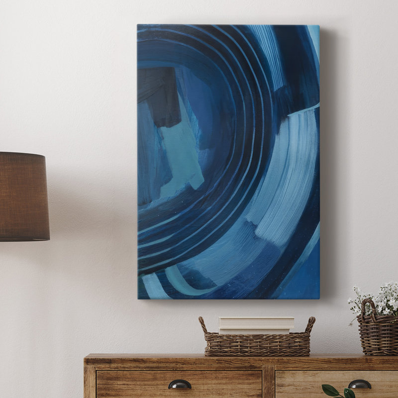 Blue Sighs I - galerie personnalisée enveloppée Cavas, H 48 po x l 32 po