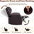 Manual Recliner Chair with Heating & Massage, 135° Adjustable with Storage for Living Room-2077849353
