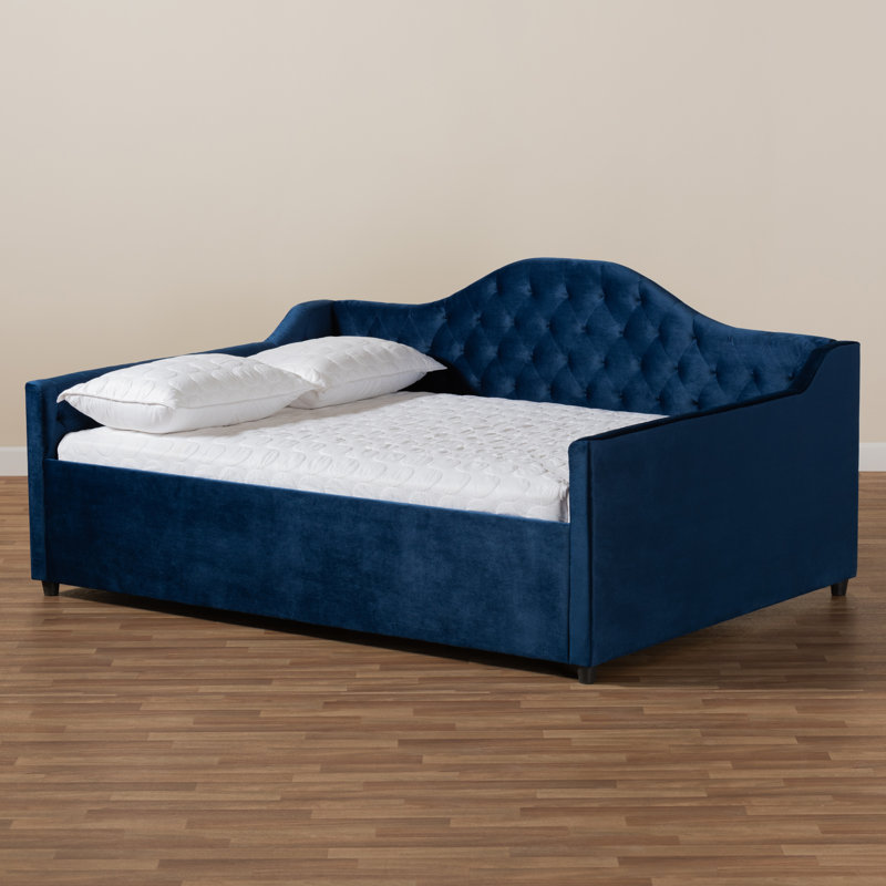 Dania Upholstered Daybed, Navy Blue, Queen