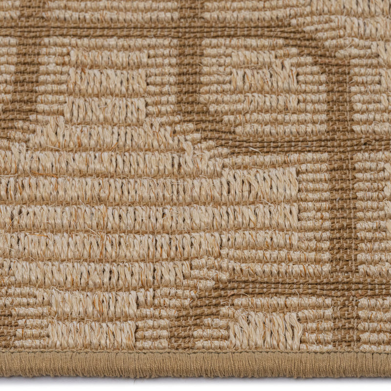 Haidynn Jute/Sisal Geometric Indoor Rug, Rectangle 10' x 14'