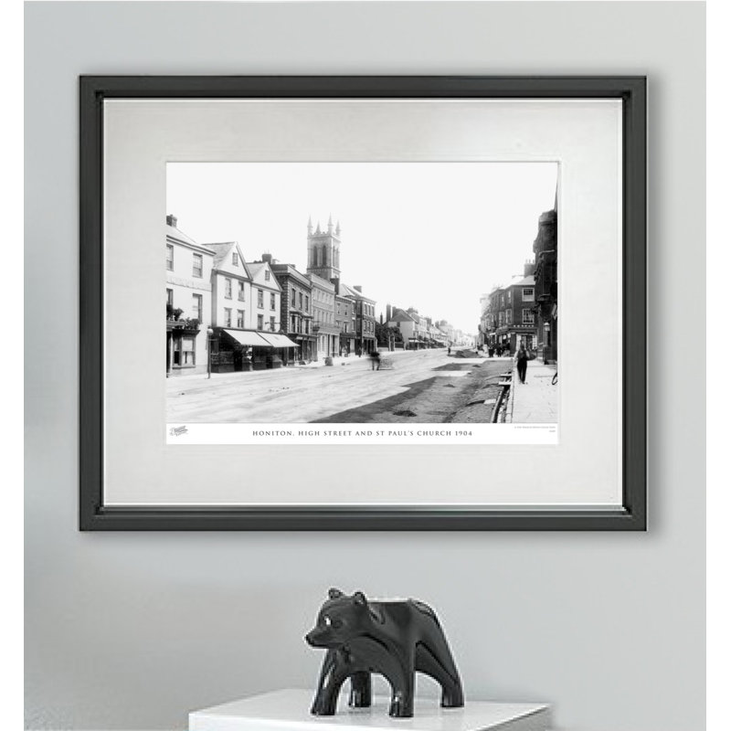 Honiton, High Street And St Paul's Church 1904 - Single Picture Frame Print, 40cm H x 50cm W x 2.3cm D