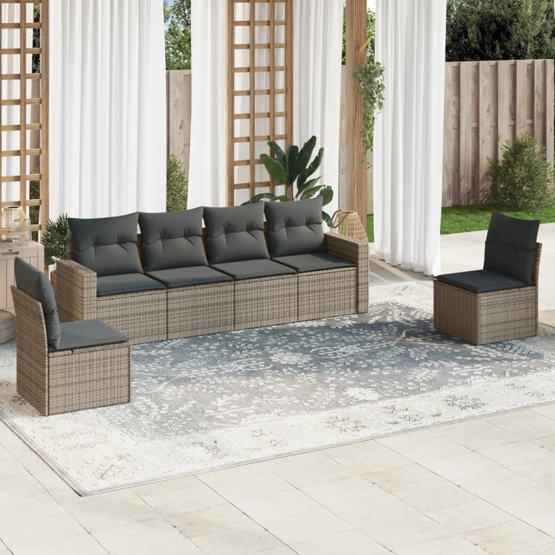 Vidaxl Garden Sofa Set Grey, Dark Grey