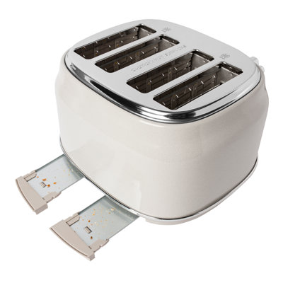 Bedford Putty Speckle 4-Slice Toaster