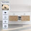 Meuble-lavabo 72 po avec lavabo en résine, portes à fermeture en douceur, lavabo à tablettes de rangement, porte transparente, polyvalent-733096109-733096110