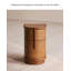 Table de chevet de style Mid-Century en bois massif brun