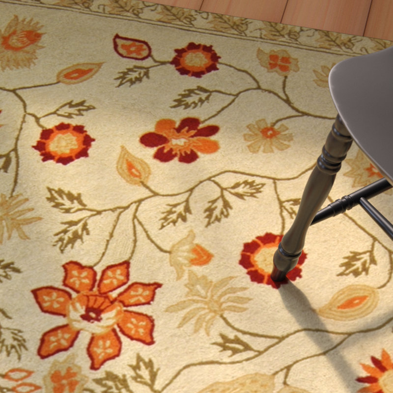 Tapis multicolore en laine fait à la main Hollander, Rectangle 7 pi 9 po x 9 pi 9 po