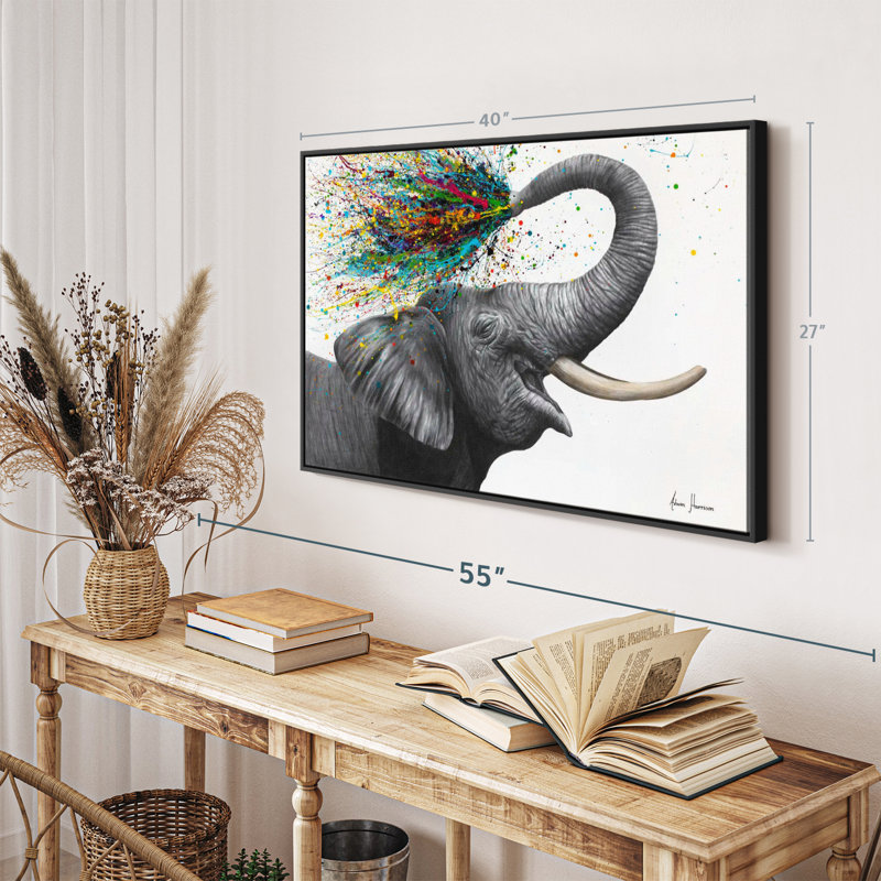 " Elephant Elation Canvas Print ", 27" H x 40" W