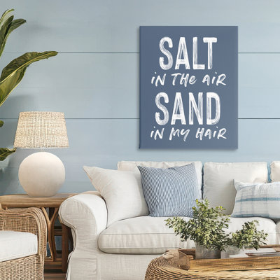 Summer Sentiment Salt Sand In Hair Canvas, design by Lettered and Lined