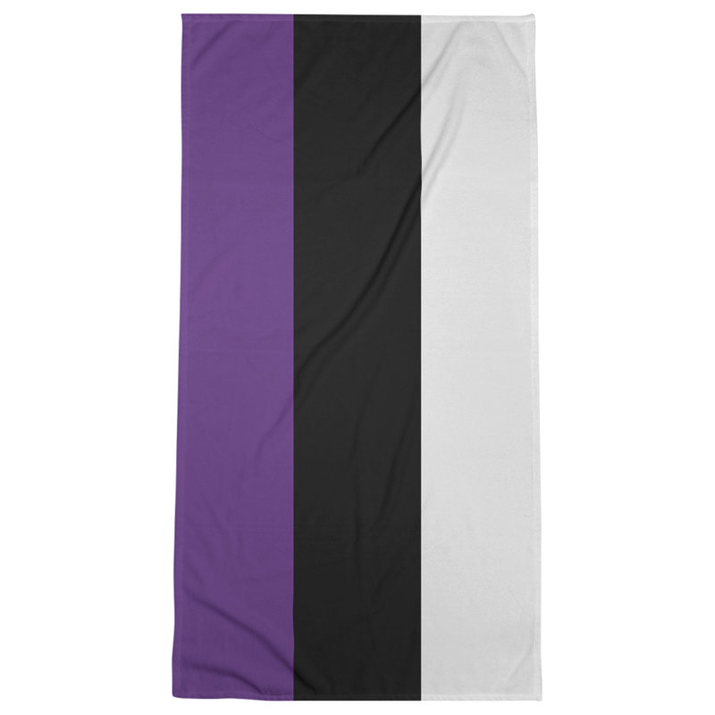 Lightweight Bath Towel, Purple/Black